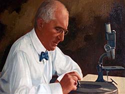 Emile Berliner dans son laboratoire de Montréal dans les années 1900.
